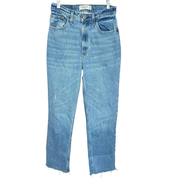 Abercrombie & Fitch The 90's Straight Ultra High Rise Jeans Curve Love Sz 26/2 - Picture 1 of 11